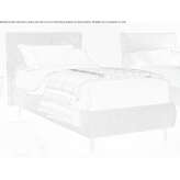 A single fabric bed with an upholstered headboard Naleczow