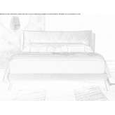 Double fabric bed with upholstered headboard Yahyali