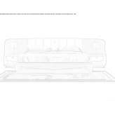 Leather double bed with upholstered headboard Gowrie