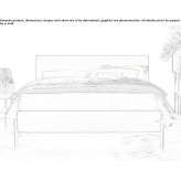 Double fabric bed with upholstered headboard Yahyali