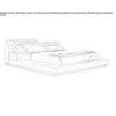 Double bed with a quilted headboard Santanyi