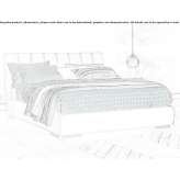 Double fabric bed with upholstered headboard Yahyali