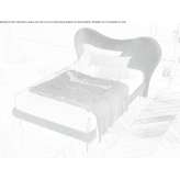 Full-size fabric bed with upholstered headboard Naleczow