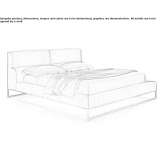Fabric bed with upholstered headboard Melchnau
