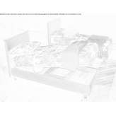 Bed with storage and upholstered headboard Naleczow