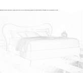 Double fabric bed with upholstered headboard Yahyali