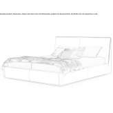 Bed upholstered in leather Ibate