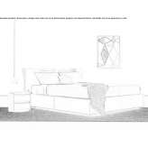 Bed upholstered in leather Hiawatha