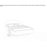 Double bed upholstered in leather Flatbush