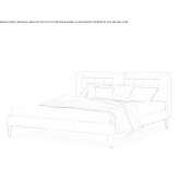 Bed upholstered in leather Duomo