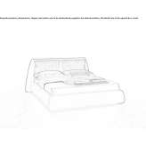 Double bed upholstered in fabric Awans