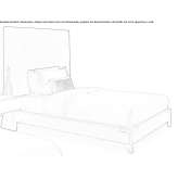 Full size fabric bed Shumen