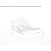 Leather double bed with a quilted headboard Petrovka