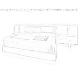 Leather double bed with integrated bedside tables Botlikh