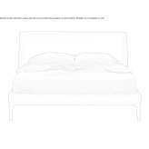 Double bed upholstered in fabric Ichan