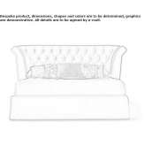 Bed with a quilted headboard Sandston