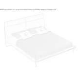 Double bed in tanned leather with upholstered headboard Hresa