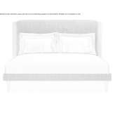 Double fabric bed with upholstered headboard Marston