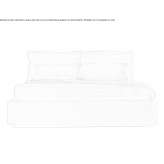 Double bed upholstered in fabric Manson