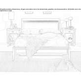 Solid wood double bed Borutta