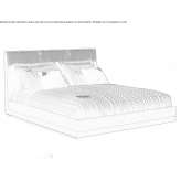 Nabuk double bed with upholstered headboard Nevele