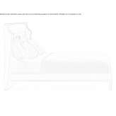 Leather and wooden bed with upholstered headboard Quitupan