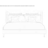 Leather double bed with upholstered headboard Camoapa
