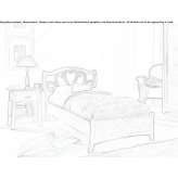 Single bed made of solid wood Balc