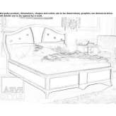 Double bed with upholstered headboard Cibaca