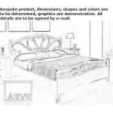 Solid wood double bed Balc