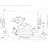 Double bed with a quilted headboard Zarautz