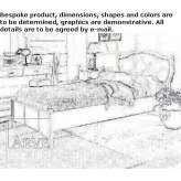 Bed with a quilted headboard Balc