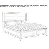 Double bed with upholstered headboard Cibaca