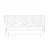 Double bed with upholstered headboard Terrades