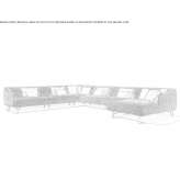 Corner fabric sofa with a chaise longue Beauval