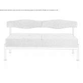 Modułowa 2-osobowa sofa materiałowa Gimry