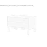 Wooden bedside table with drawers Lenoir