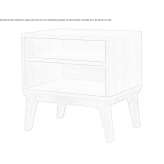 Rectangular oak bedside table Vimeiro
