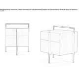 Wooden veneer bedside table with drawers Manduel