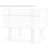 Rectangular wooden bedside table with drawers Sauda