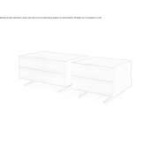 Rectangular walnut bedside table with drawers Verapaz