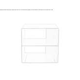Square, steel bedside table Doertyol