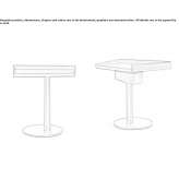 Solid wood bedside table with drawers Pimentel