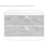 Rectangular nabuk and wooden bedside table Nevele