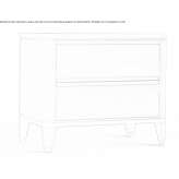 Rectangular eucalyptus bedside table with drawers Hexham