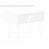 Wooden veneer bedside table with drawers Marston