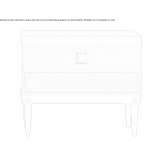 Rectangular metal and eucalyptus bedside table with drawers Camoapa