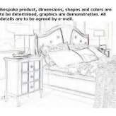 Rectangular bedside table with drawers Cibaca