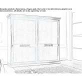 Wooden wardrobe with sliding doors Gallus