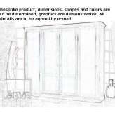 Solid wood wardrobe with sliding doors Borutta